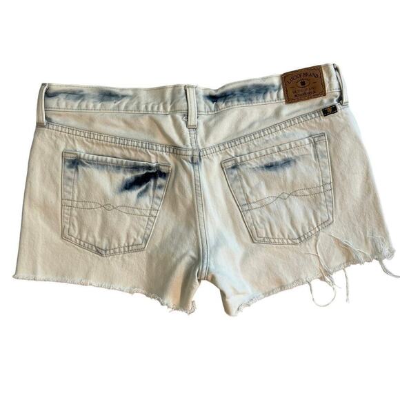 Lucky Brand The Cutoff bleached raw hem denim jeans shorts Size 6/28 - Picture 11 of 16